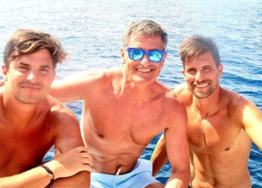 Merche Luengo husband Michel and children Adrian on the right and Alvaro on the left.